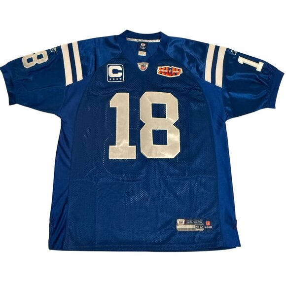 Peyton Manning Indianapolis Colts Super Bowl XLIV Jersey Reebok Onfield Size 50 - Picture 8 of 8